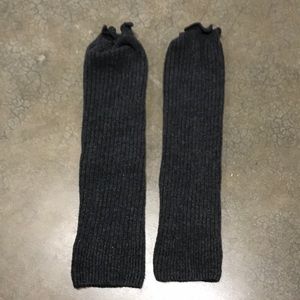 Leg warmers.  Grey